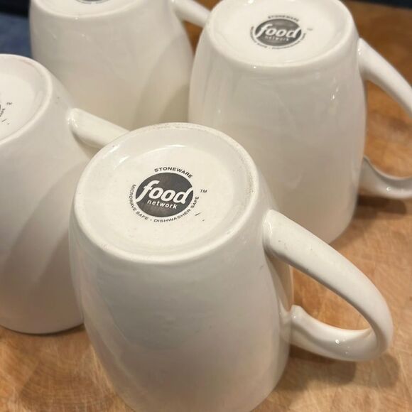 Food Network Creamy White Ceramic Stoneware Microwave Safe Mugs- 12 Oz - Picture 7 of 11